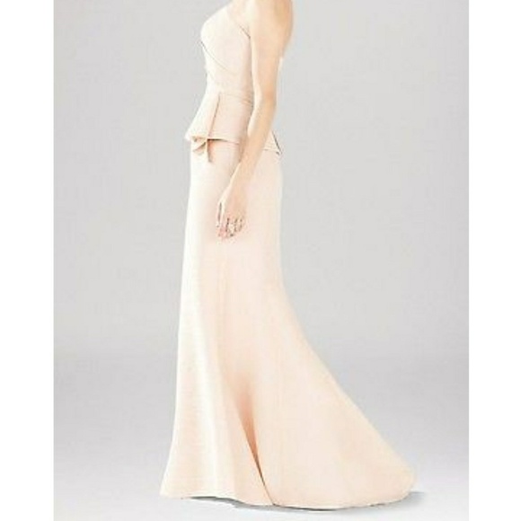 BCBGMAXAZRIA Gracie Strapless Peplum Gown - Picture 2 of 8